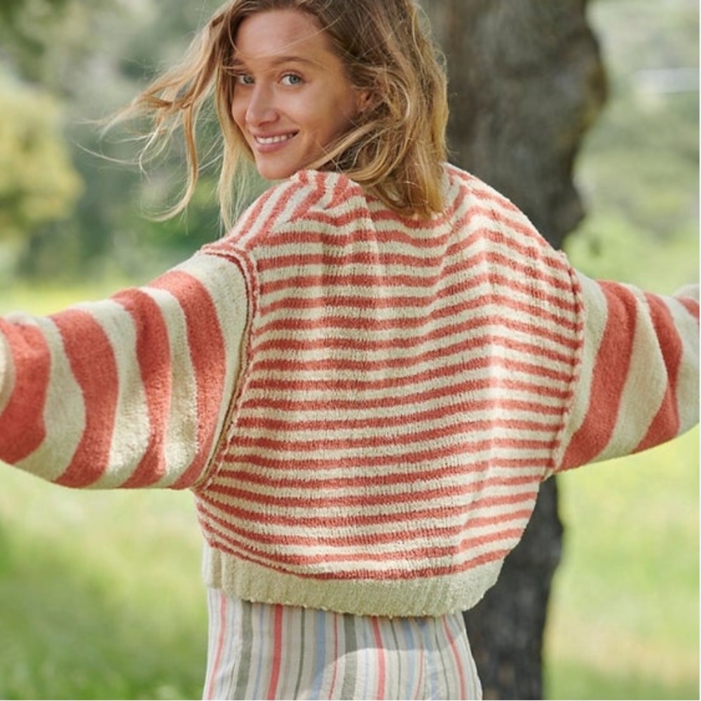 Free People Good Vibes Crew Sweater medium